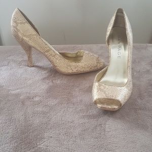 Rampage Peep Toe Heels size 8.